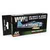 AK Interactive  RCS111 WWII US Navy & USMC Aircraft Colors 6x17ml